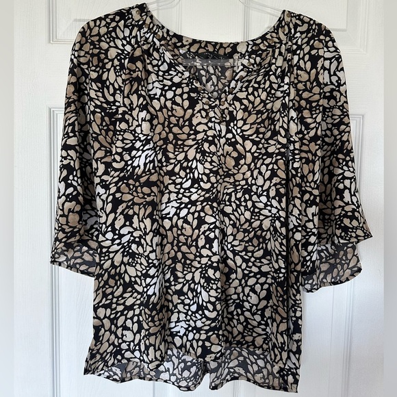 Investments Women’s Petite Medium Scoop Neck 3/4 Sleeve Blouse - Picture 1 of 6